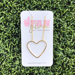 Our 16k gold plated chain link necklace features a unique open heart design with a fun coiled twist. It's the perfect gift to show your love for someone close, or to show-off your love of the game.