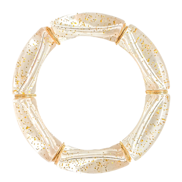 SQUAD STACK BRACELET CLEAR GOLD SPECK