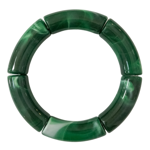 SQUAD STACKS BRACELET DARK GREEN MARBLE