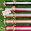 GameDay Bag Straps Are Here!  Our multi colored and adjustable crossbody and/or shoulder bag straps give you the flexibility to switch out your day-to-game personal style.   Soft, comfy and versatile, our canvas straps are 31-50” and 2” wide, making it easy to adjust your shoulder strap to your perfect length.