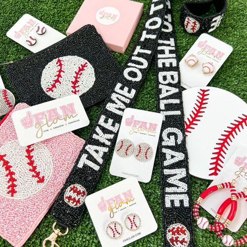 Take Us Out To The Ball Game In Style, With Our New Custom Beaded Game Day Bag Straps!
