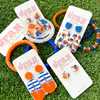 Our GameDay Tam Clay Co Orange + Blue Collection is the perfect way to add team color and a fun pop of print to your gameday attire.  Be the talk of the stands when you arrive wearing these stunning, one-of-a-kind pieces of Glam ear art, your jewelry box will love you for it!
