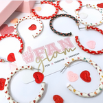 Love, kisses, and Valentine wishes, our True Love Heart Hoop enamel earrings are the perfect Valentine's Day Ear Candy!  A great gift for your favorite GALentine.  Surprise her with some fabulous Glam this year!